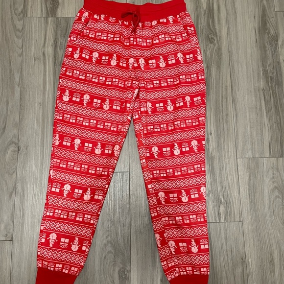 ADNT Woman’s lined sweatpants, festive snowman, new, no tag, size M - Picture 2 of 6